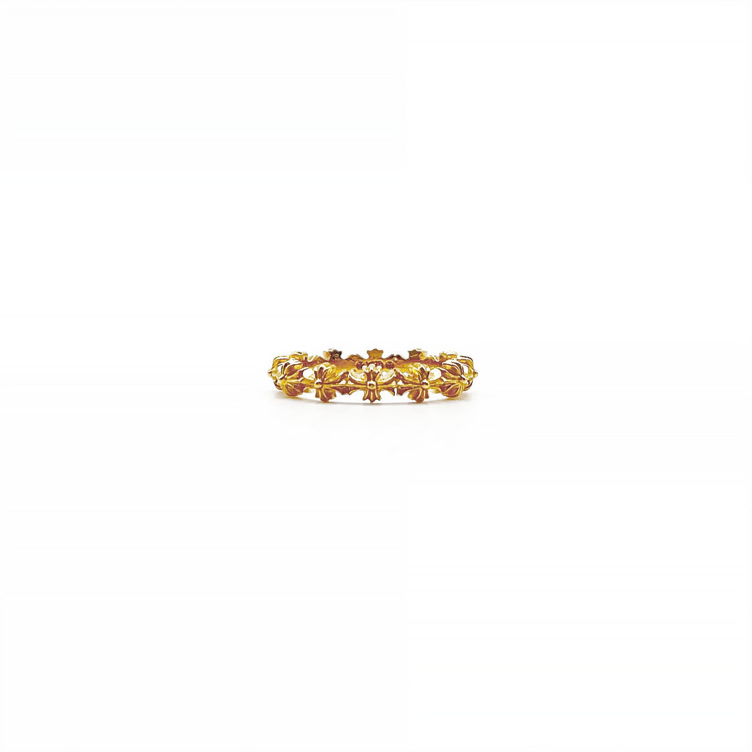 Chrome Hearts 22K Gold Tiny E Plus Band Ring - SHENGLI ROAD MARKET