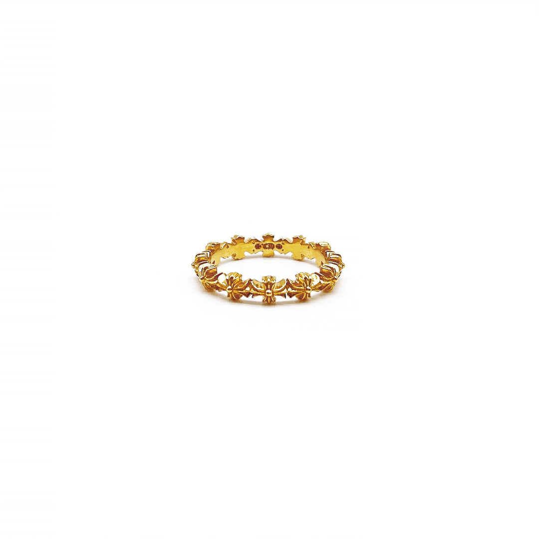 Chrome Hearts 22K Gold Tiny E Plus Band Ring - SHENGLI ROAD MARKET