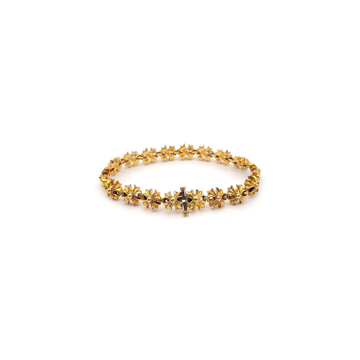 Chrome Hearts 22K Gold Tiny Plus Cross ID Bracelet - SHENGLI ROAD MARKET