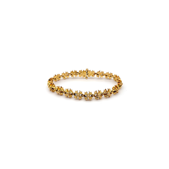Chrome Hearts 22K Gold Tiny Plus Cross ID Bracelet - SHENGLI ROAD MARKET