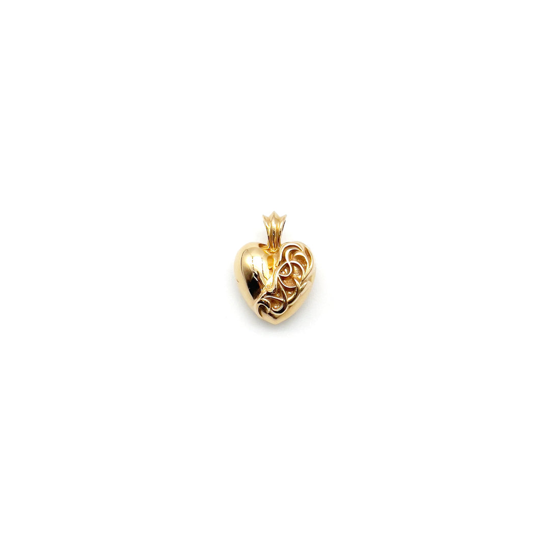 Chrome Hearts 22K Gold Vine Heart Charm Pendant - SHENGLI ROAD MARKET