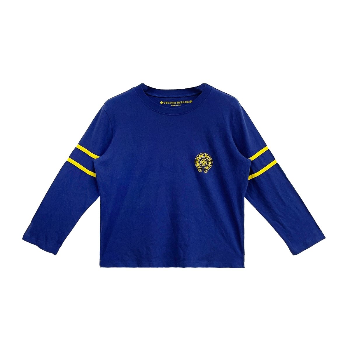 CHROME HEARTS 33 HORSESHOE PLUS LONG SLEEVE TEE プラス ロンT Chrome Hearts 33 Horseshoe Logo Blue Long Sleeve Tee - SRM
