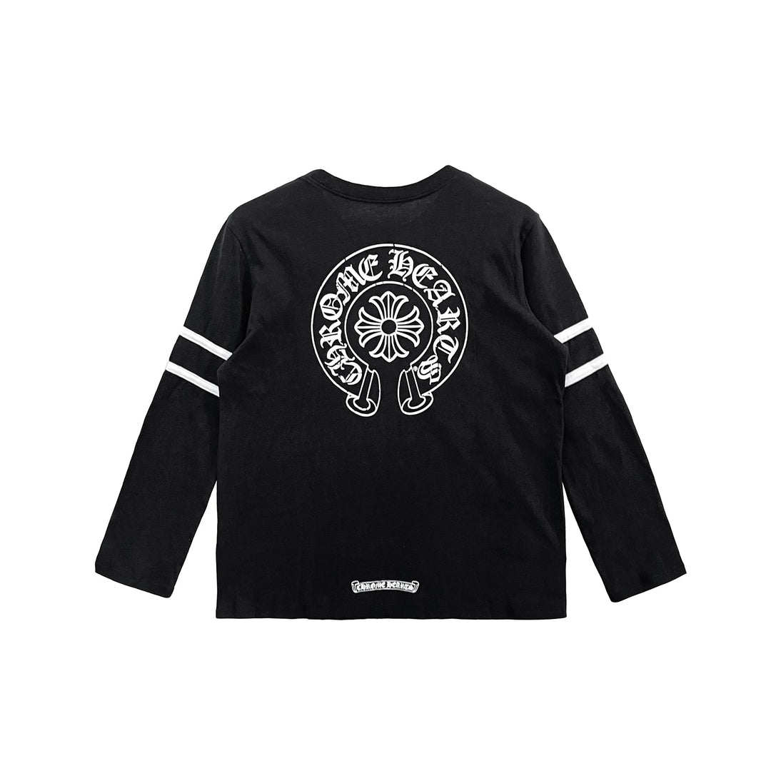 Chrome Hearts 33 Horseshoe Logo Long Sleeves Tee - SHENGLI ROAD MARKET