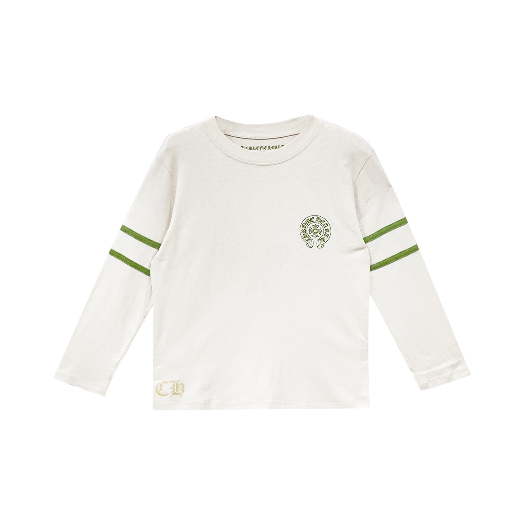 Chrome Hearts 33 Horseshoe Logo White Long Sleeve Tee - SRM