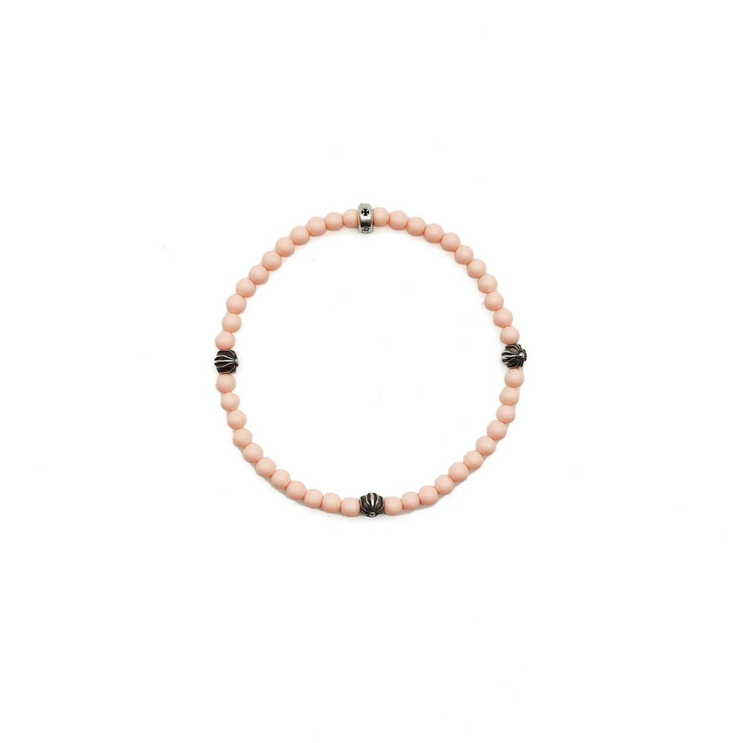 Chrome Hearts 4mm Pink 4 Silver Beaded Bracelet - SHENGLI ROAD MARKET