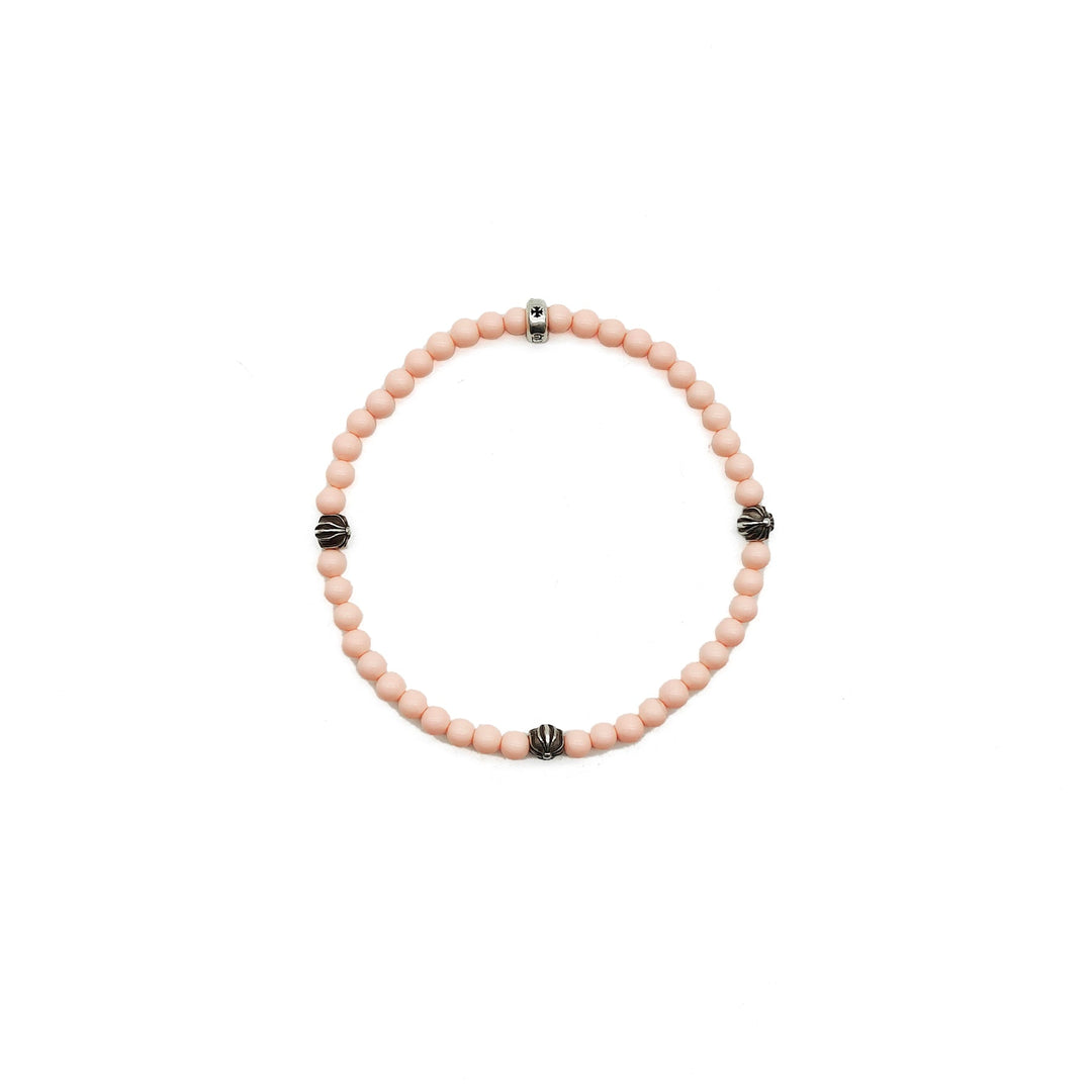 Chrome Hearts 4mm Pink Silver Ball Beaded Bracelet - SHENGLI ROAD MARKET