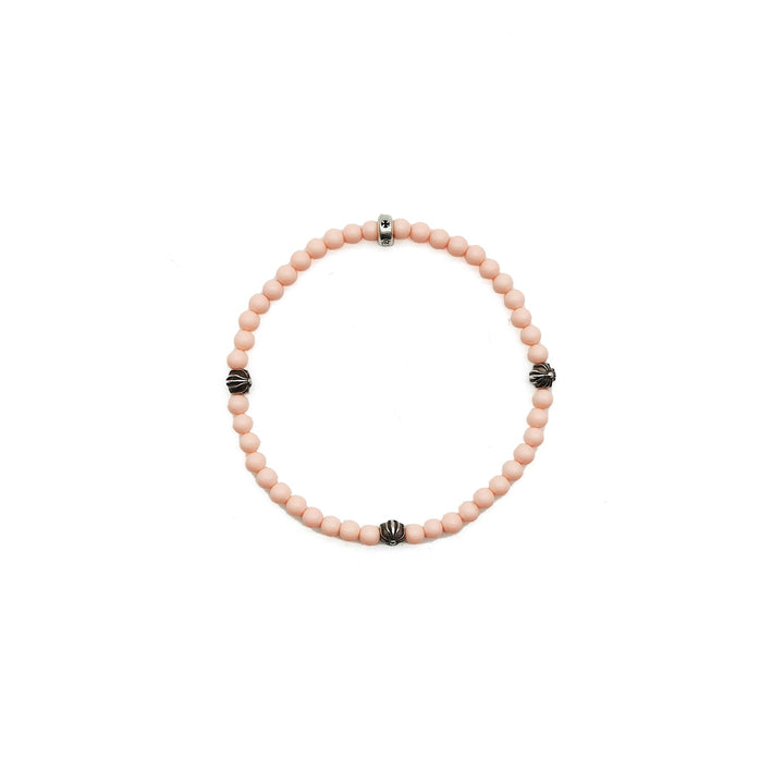 Chrome Hearts 4mm Pink Silver Ball Beaded Bracelet - SHENGLI ROAD MARKET