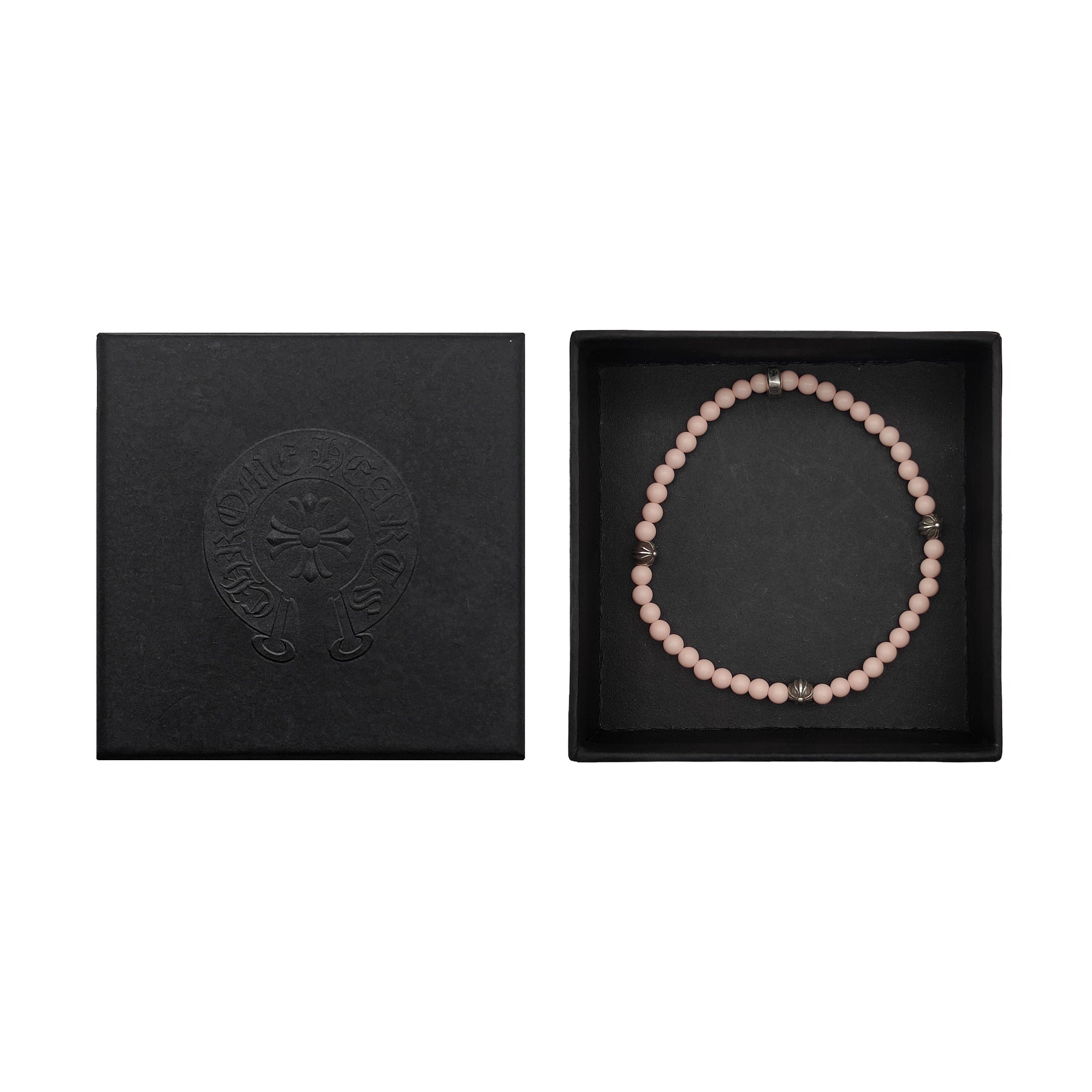 Chrome Hearts 4mm Pink Silver Ball Beaded Bracelet - SRM – SHENGLI