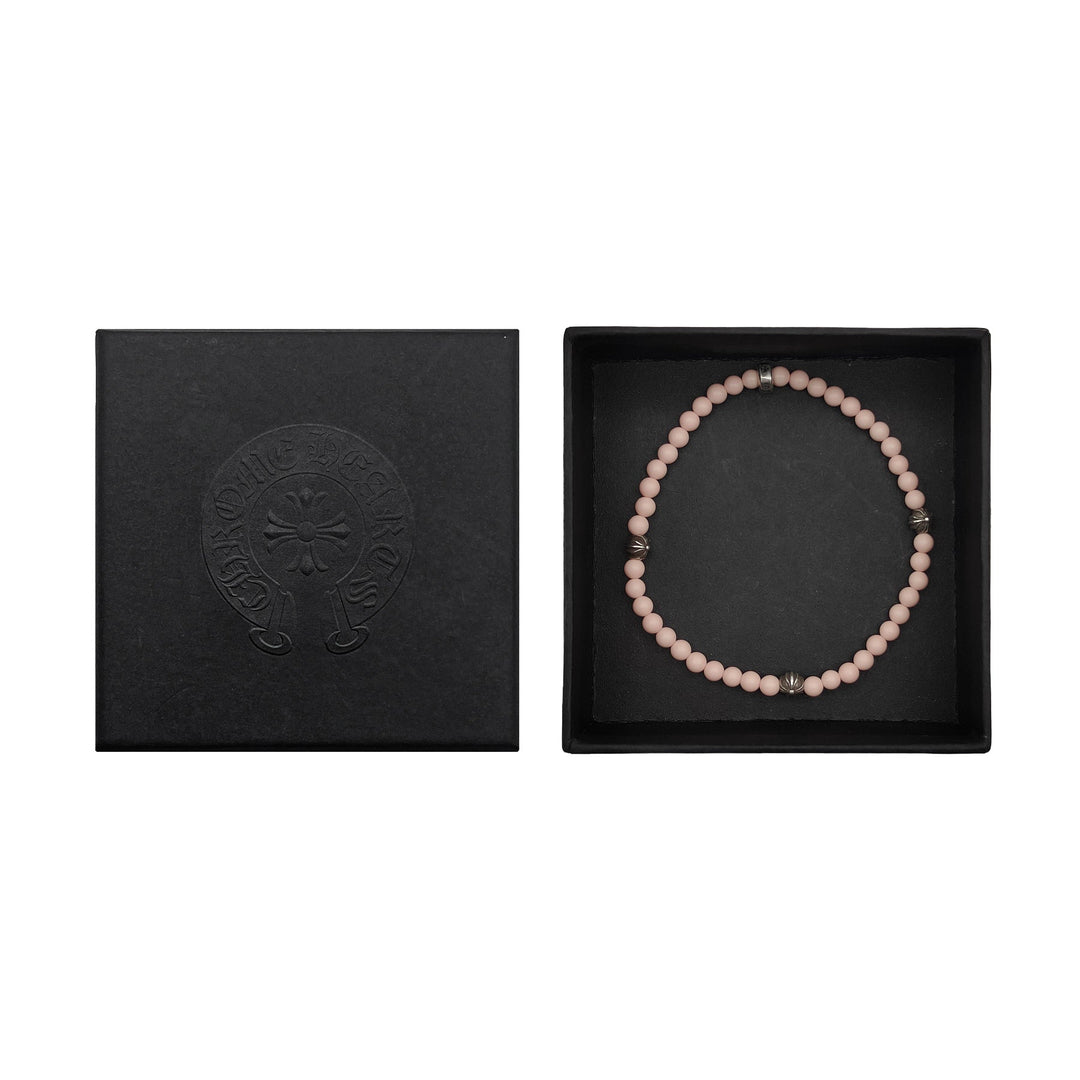 Chrome Hearts 4mm Pink Silver Ball Beaded Bracelet - SHENGLI ROAD MARKET