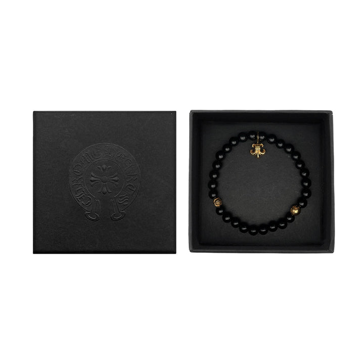 Chrome Hearts 6mm 22K Gold BS Fleur Beaded Bracelet - SHENGLI ROAD MARKET