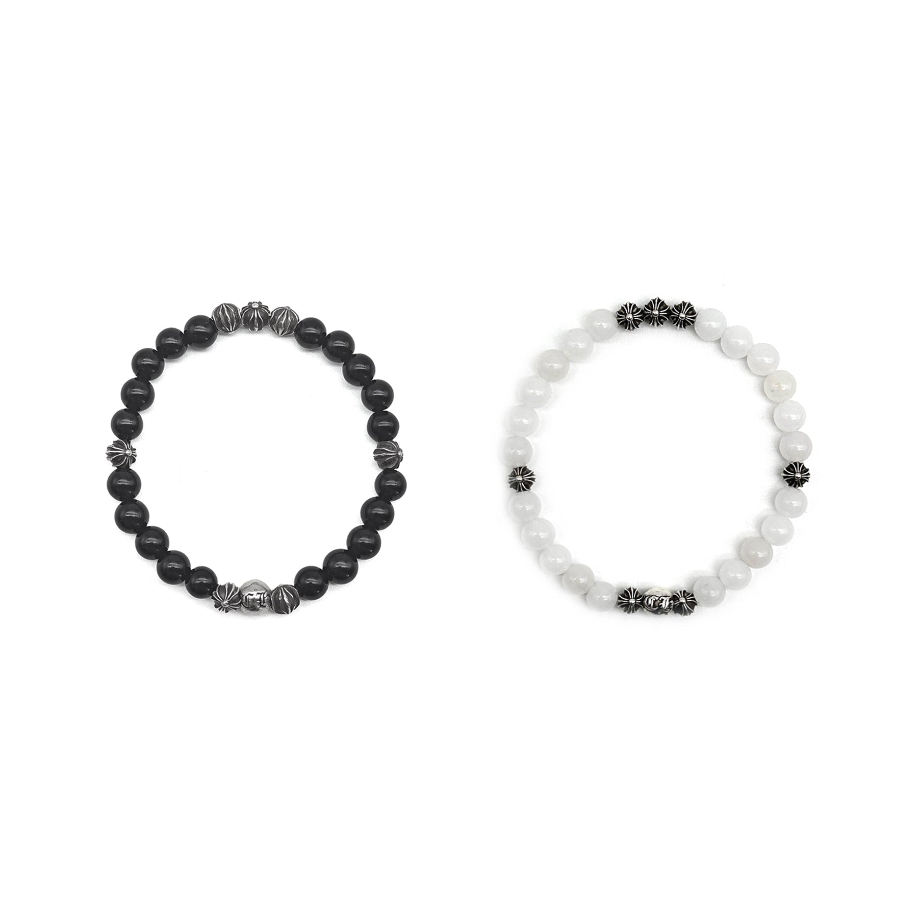 Chrome Hearts Silver Beads Cross Bracelet – SHENGLI ROAD MARKET