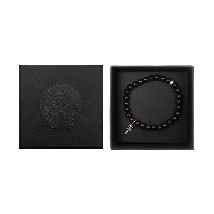 Chrome Hearts 6mm Garnet 2 Silver Dagger Beaded Bracelet - SHENGLI ROAD MARKET