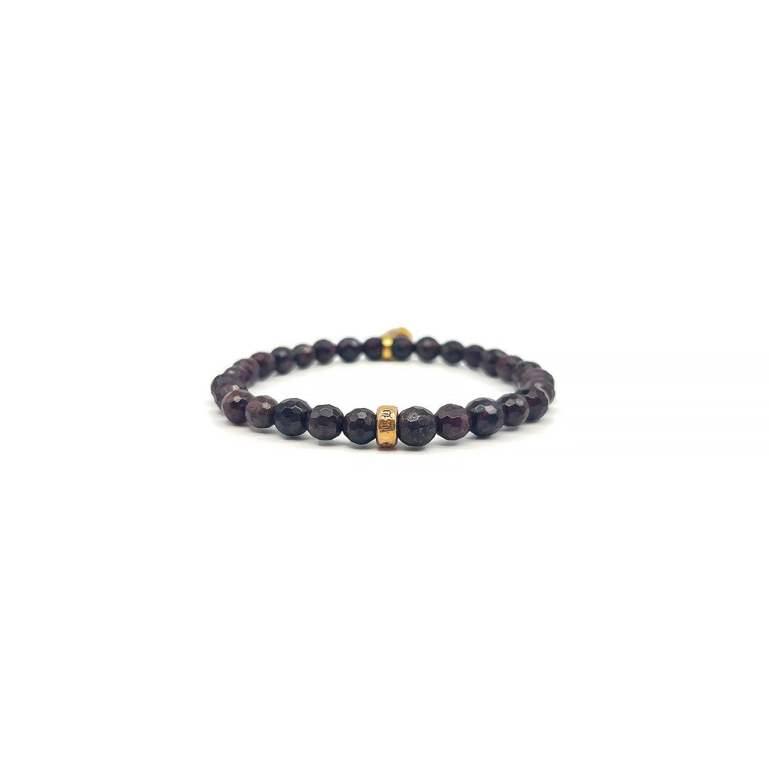 Chrome Hearts 6mm Garnet 22K Gold Pink Diamond Babyfat Beaded Bracelet - SHENGLI ROAD MARKET