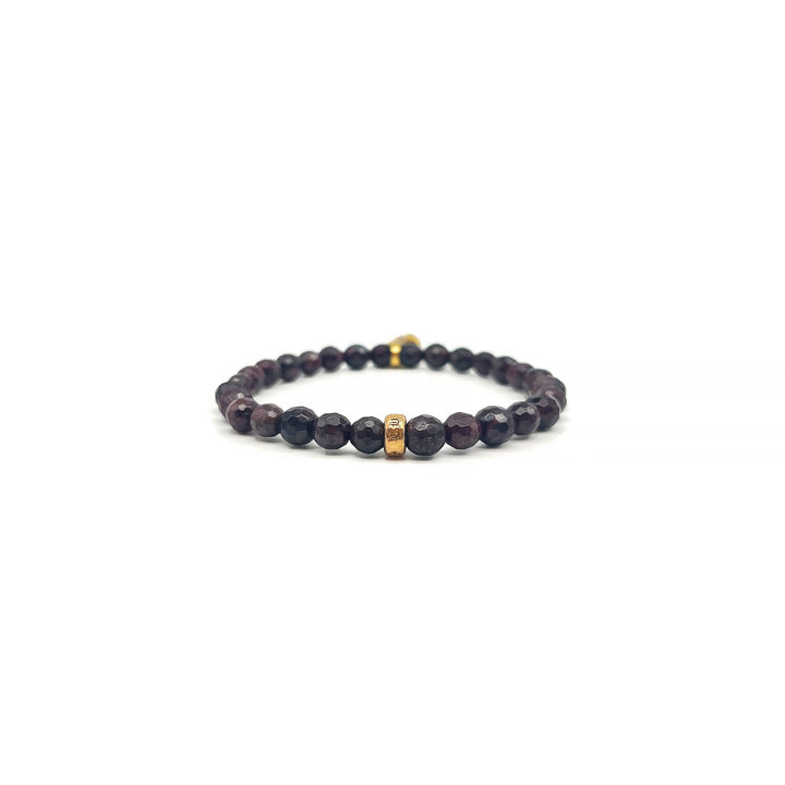Chrome Hearts 6mm Garnet 22K Gold Pink Diamond Babyfat Beaded Bracelet - SHENGLI ROAD MARKET
