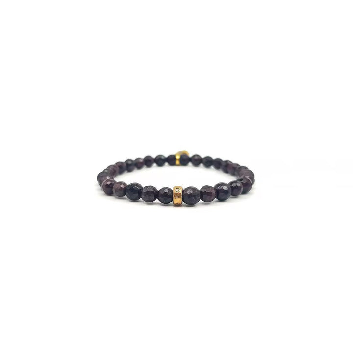 Chrome Hearts 6mm Garnet 22K Gold Pink Diamond Babyfat Beaded Bracelet - SHENGLI ROAD MARKET