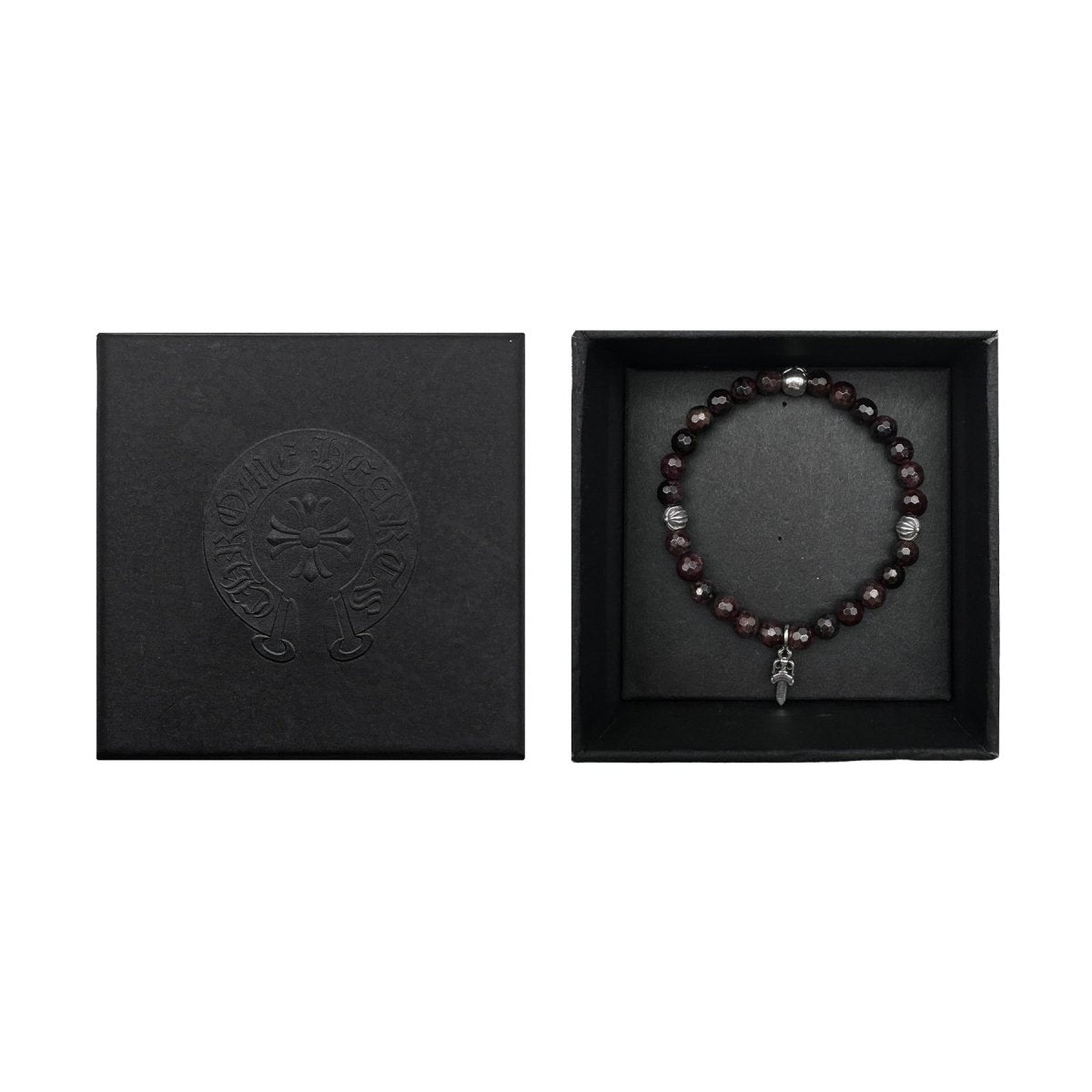 Chrome Hearts 6mm Garnet 4 Silver Beaded Bracelet - SHENGLI ROAD MARKET