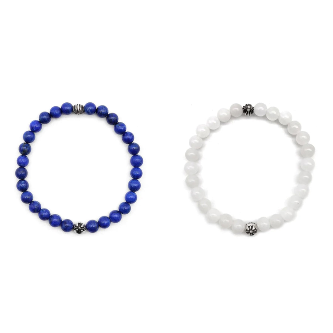 Chrome Hearts 6mm Silver Cross Ball Beaded Bracelet - SHENGLI ROAD MARKET