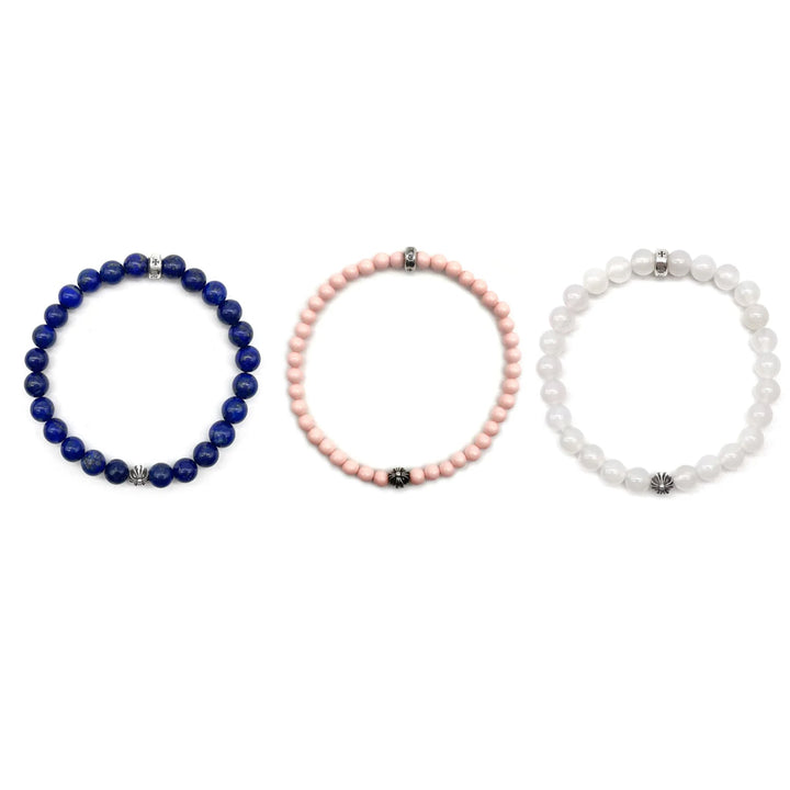 Chrome Hearts 6mm Silver Cross Bead Bracelet - SHENGLI ROAD MARKET