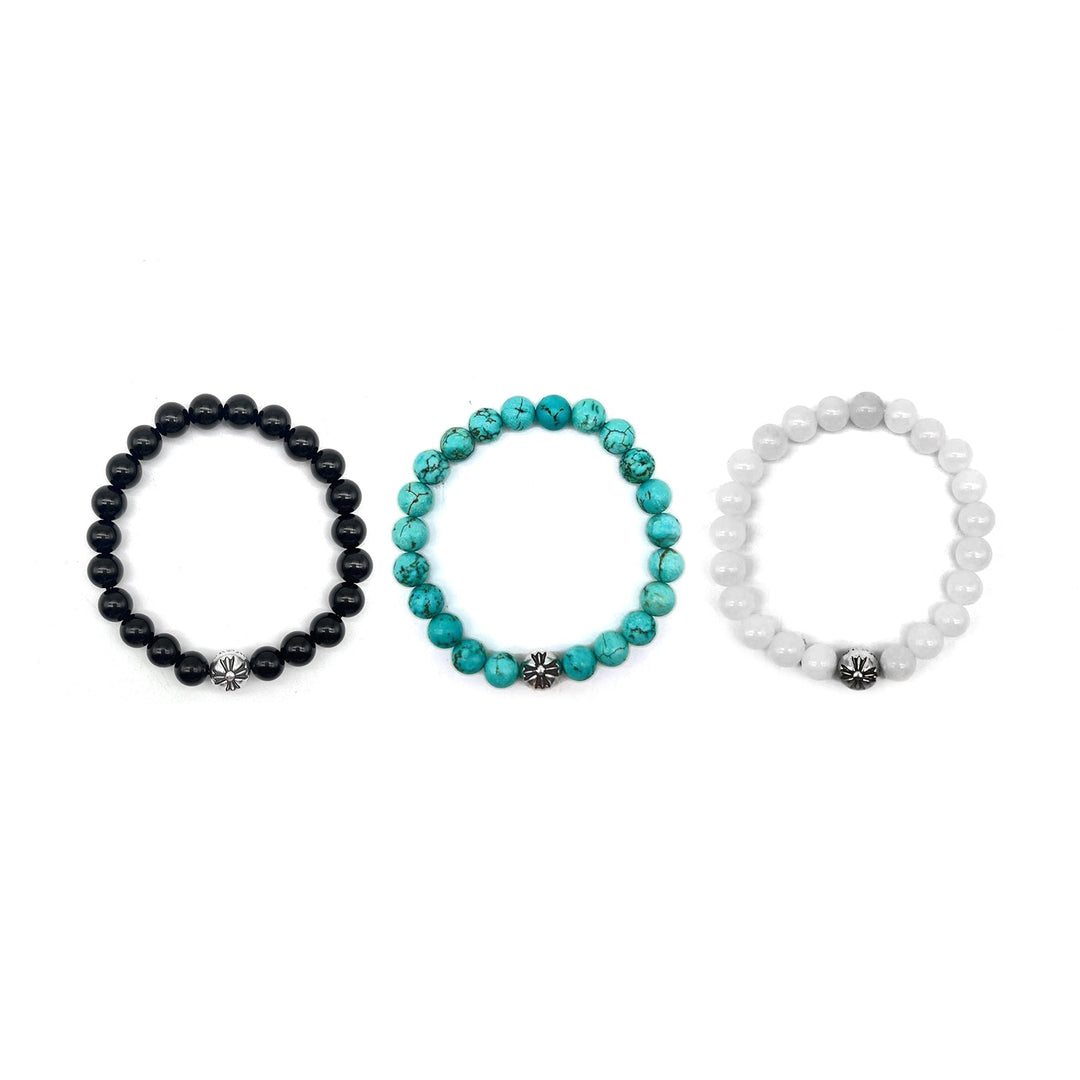 Chrome Hearts 8mm Single Silver Cross Bracelet - SHENGLI ROAD MARKET
