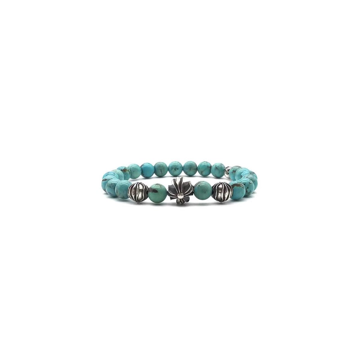 アクセサリー CHROME HEARTS BEAD Bracelet Turquoise TURQUOISE BEAD BRACELET 8MM - Chrome World JP