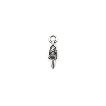 Chrome Hearts 925 Silver Black Diamonds Dagger Pendant - SHENGLI ROAD MARKET