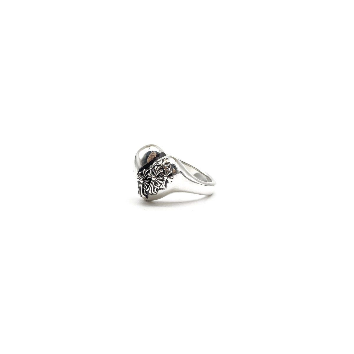 Chrome Heart 925 Silver Grave Heart Ring - SRM – SHENGLI
