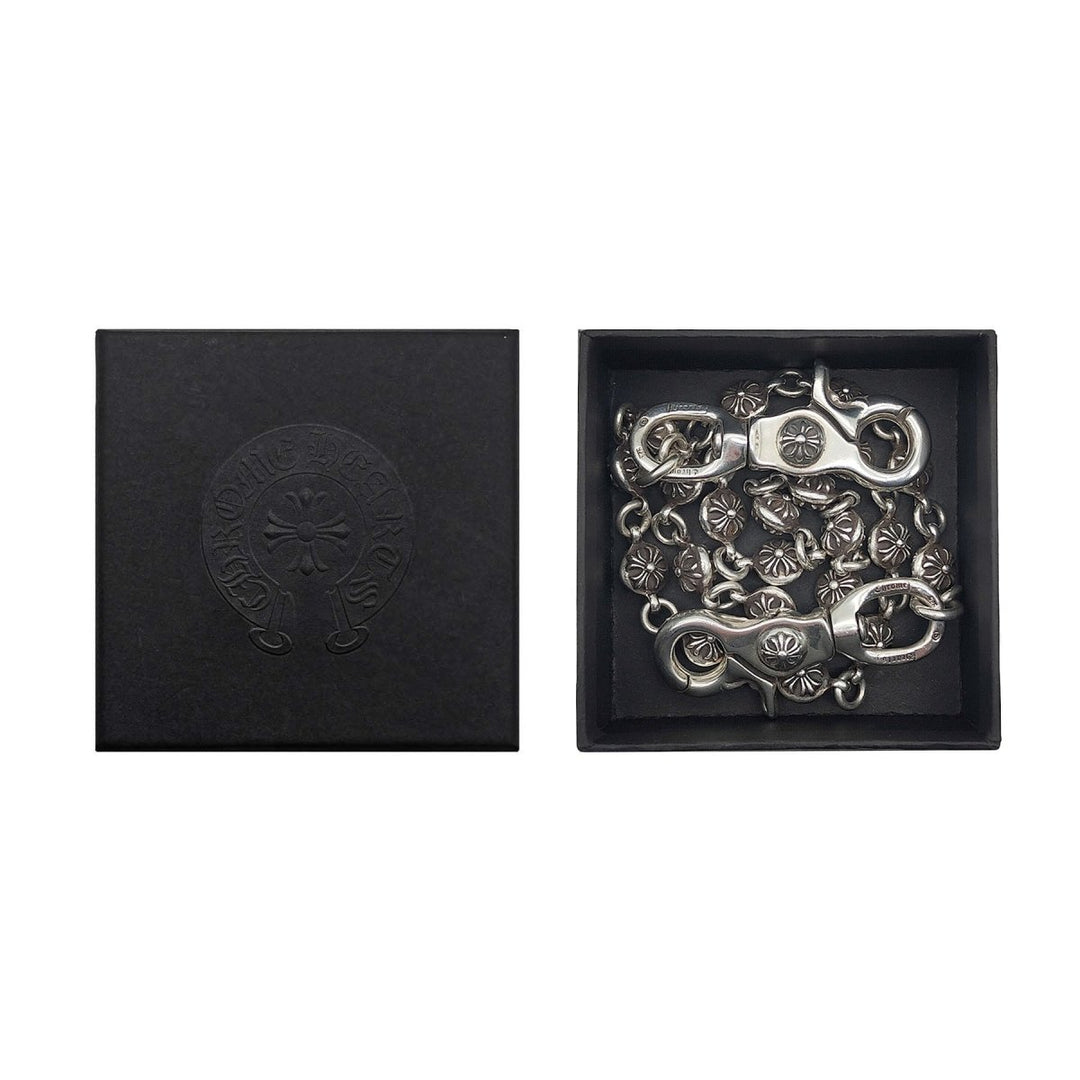 Chrome Hearts 925 Silver Cross Ball Double Lobster Clasp Wallet Chain - SHENGLI ROAD MARKET