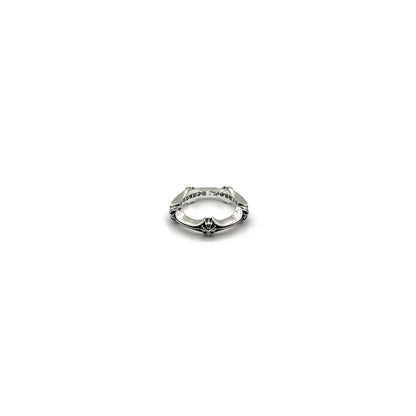 Chrome Hearts 925 Silver Cross Bone Tail Ring - SHENGLI ROAD MARKET