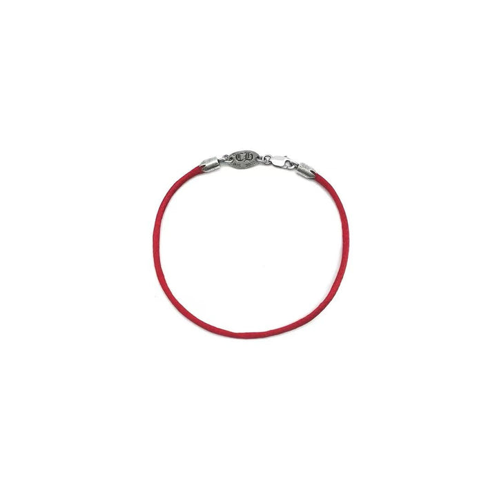 Chrome Hearts 925 Silver Cross Pendant Red Cord Bracelet - SHENGLI ROAD MARKET