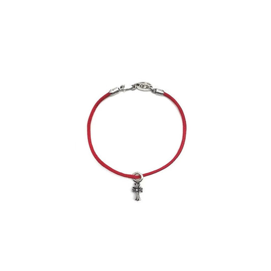 Chrome Hearts 925 Silver Cross Pendant Red Cord Bracelet - SHENGLI ROAD MARKET