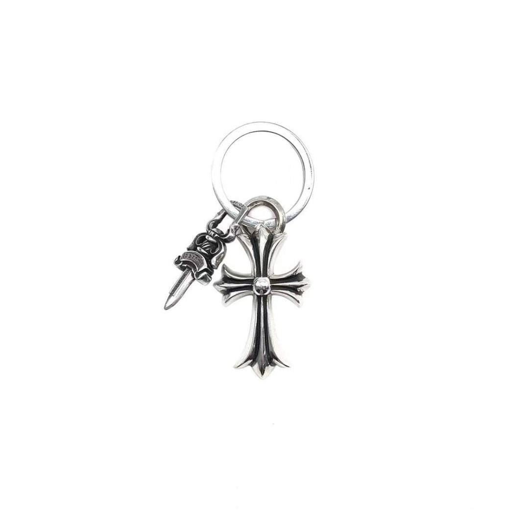 Chrome Hearts 925 Silver Cross&Dagger Keychain - SHENGLI ROAD MARKET