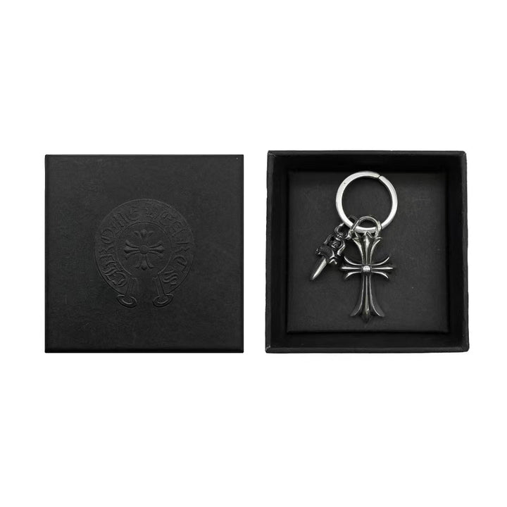 Chrome Hearts 925 Silver Cross&Dagger Keychain - SHENGLI ROAD MARKET