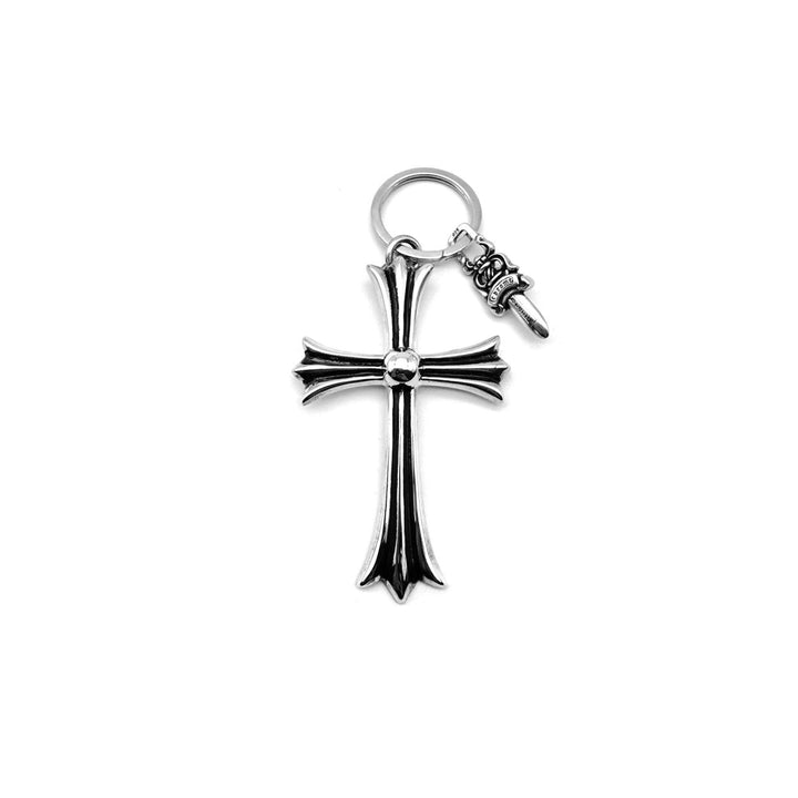 Chrome Hearts 925 Silver Cross&Dagger Keyring - SHENGLI ROAD MARKET