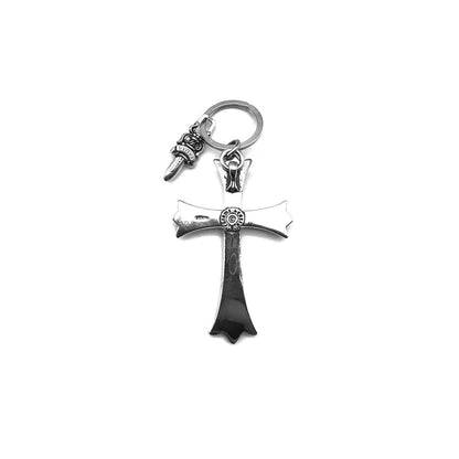 Chrome Hearts 925 Silver Cross&Dagger Keyring - SHENGLI ROAD MARKET