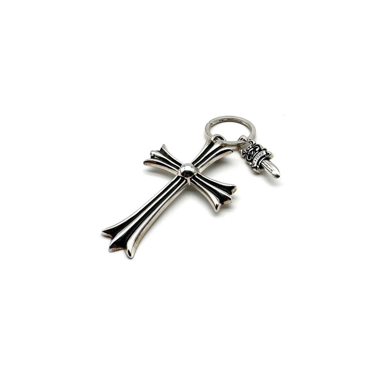 Chrome Hearts 925 Silver Cross&Dagger Keyring - SHENGLI ROAD MARKET