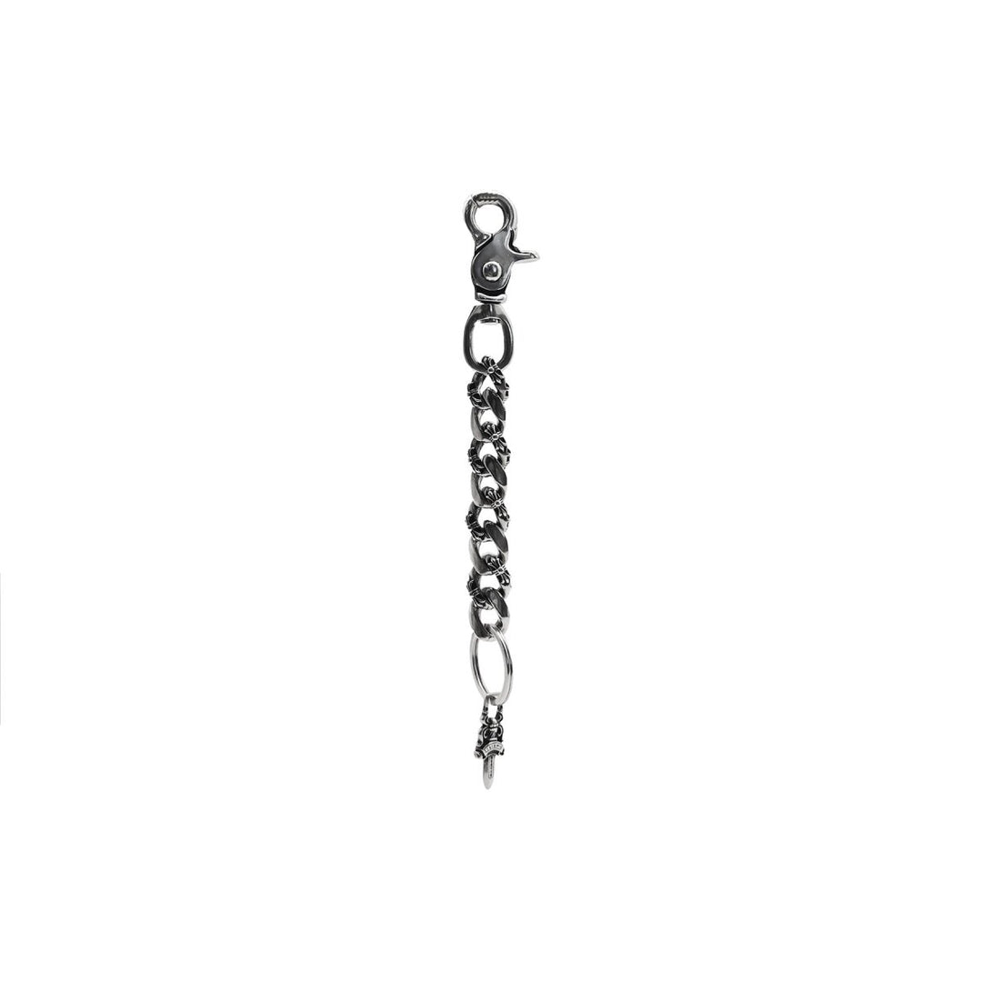 Chrome Hearts 925 Silver Cuban Chain Lobster Clasp Sword Keychain - SHENGLI ROAD MARKET