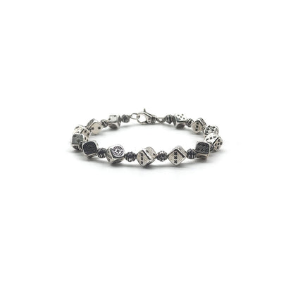 Chrome Hearts 925 Silver Dice Cross Bracelet - SHENGLI ROAD MARKET