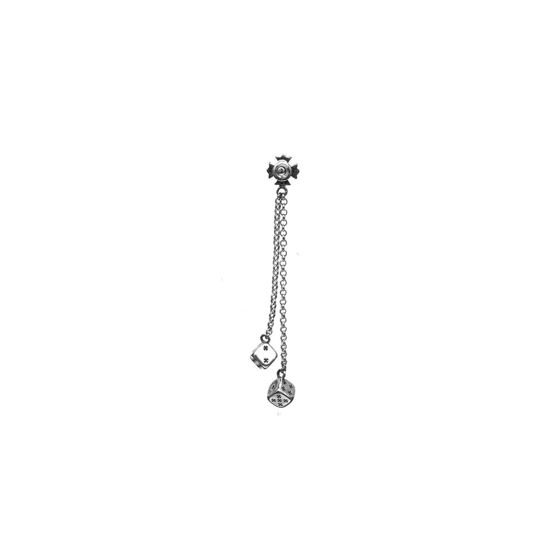 Chrome Hearts 925 Silver Dice Drop Earring - SHENGLI ROAD MARKET