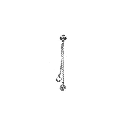 Chrome Hearts 925 Silver Dice Drop Earring - SHENGLI ROAD MARKET