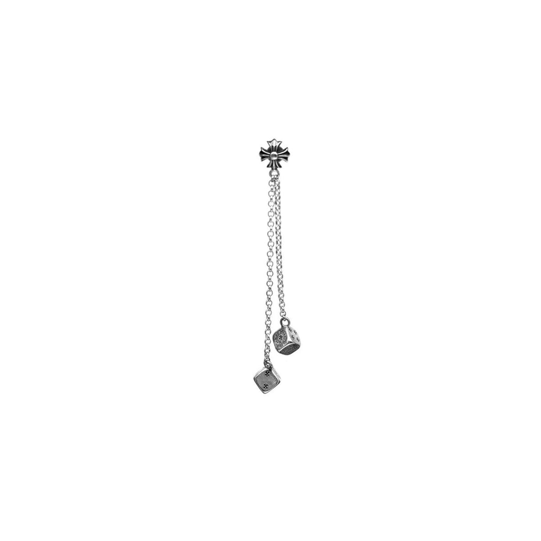 Chrome Hearts 925 Silver Dice Drop Earring - SHENGLI ROAD MARKET