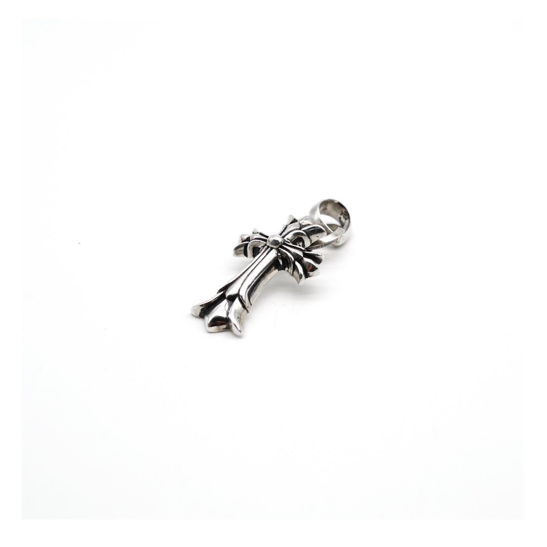 Chrome Hearts 925 Silver Drop Ring Double - Layer Cross Pendant - SHENGLI ROAD MARKET