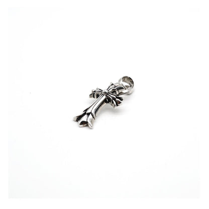 Chrome Hearts 925 Silver Drop Ring Double - Layer Cross Pendant - SHENGLI ROAD MARKET