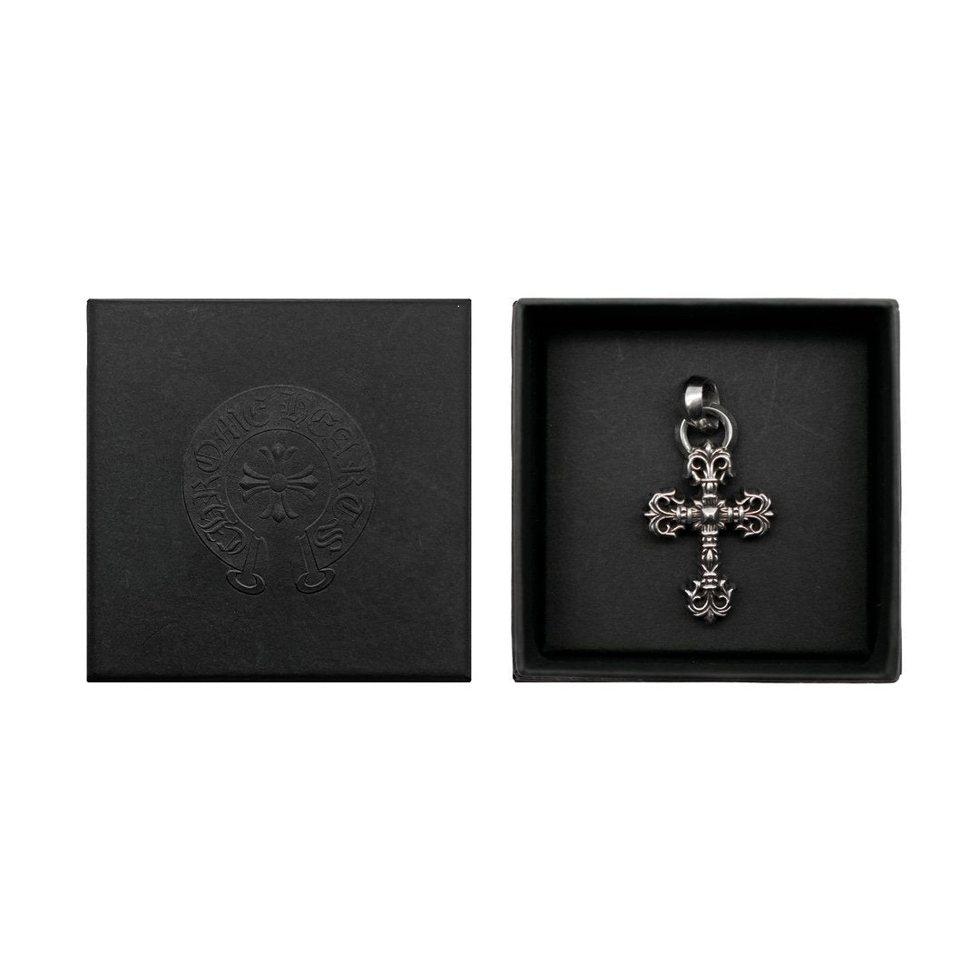 Chrome Hearts 925 Silver Filigree Cross Necklace Charm - SHENGLI ROAD MARKET