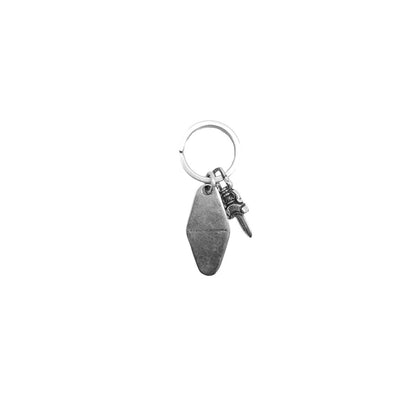 Chrome Hearts 925 Silver Multi - Element Square Tag Sword Keychain - SHENGLI ROAD MARKET