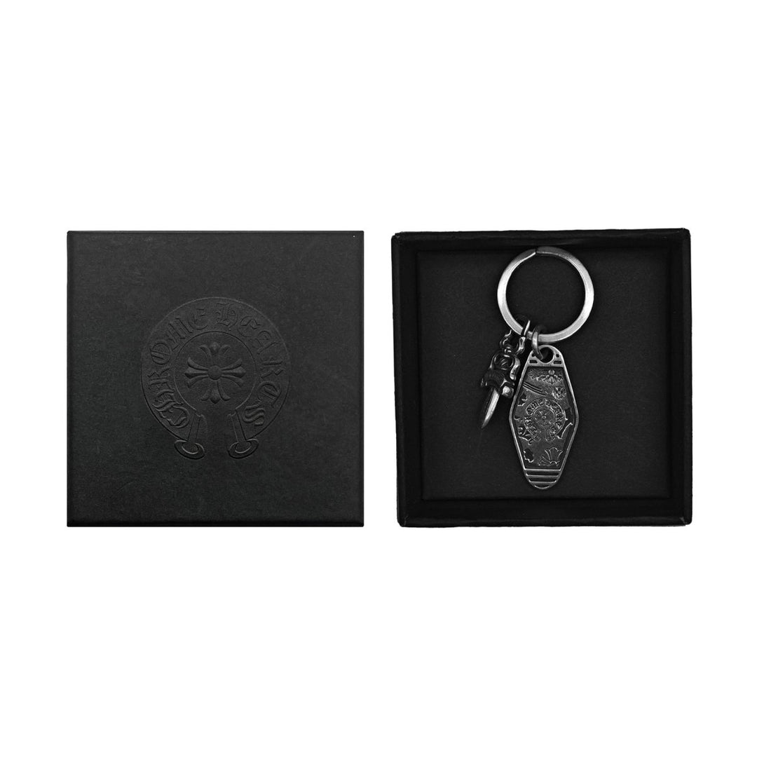Chrome Hearts 925 Silver Multi - Element Square Tag Sword Keychain - SHENGLI ROAD MARKET