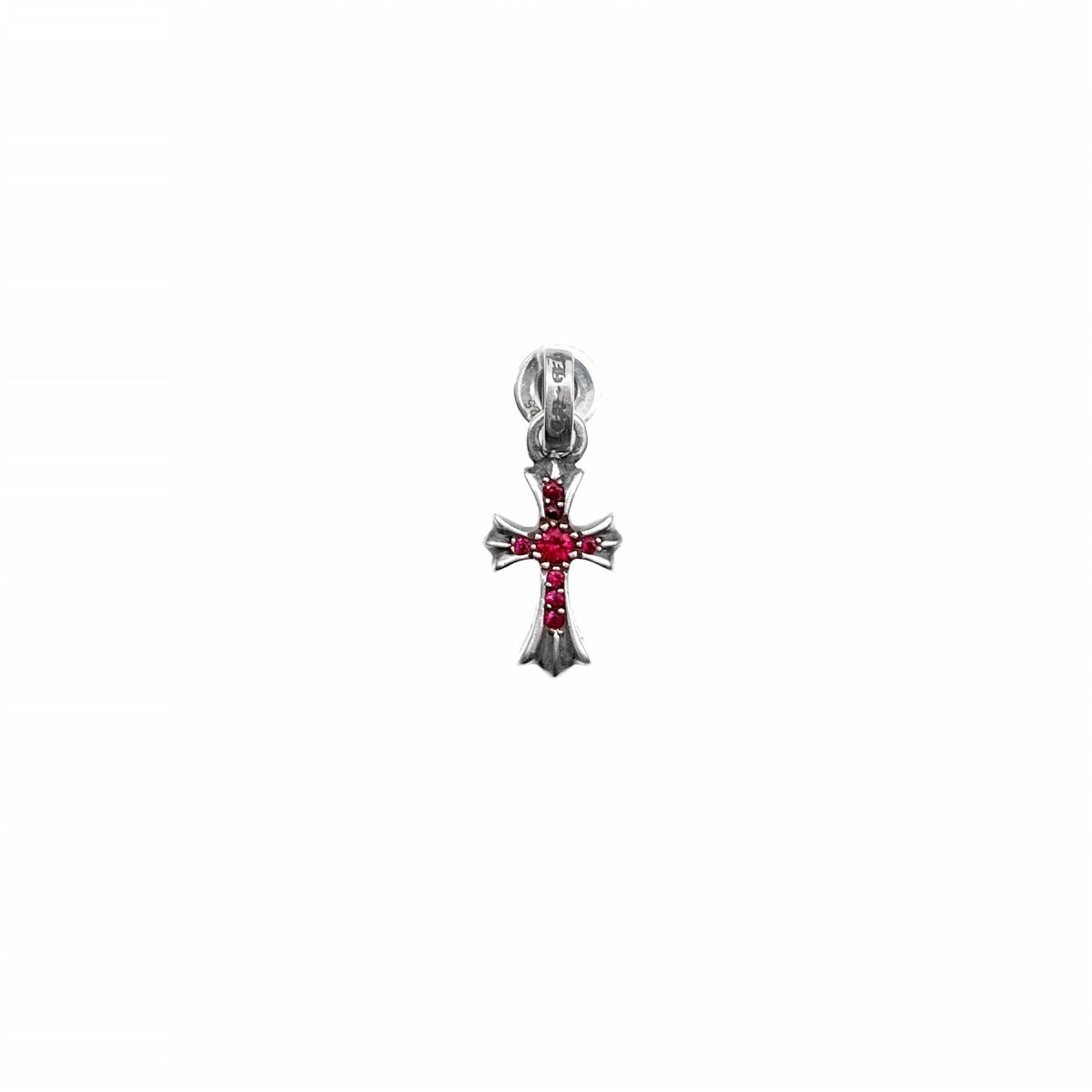 Chrome Hearts 925 Silver Pink Diomonds Babyfat Earring Drop - SHENGLI ROAD MARKET