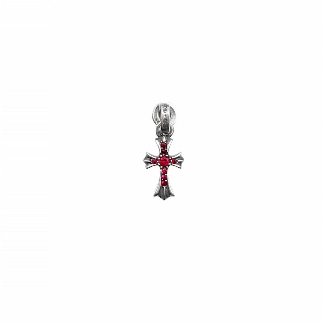 Chrome Hearts 925 Silver Pink Saph Babyfat Earring Drop - SHENGLI ROAD MARKET