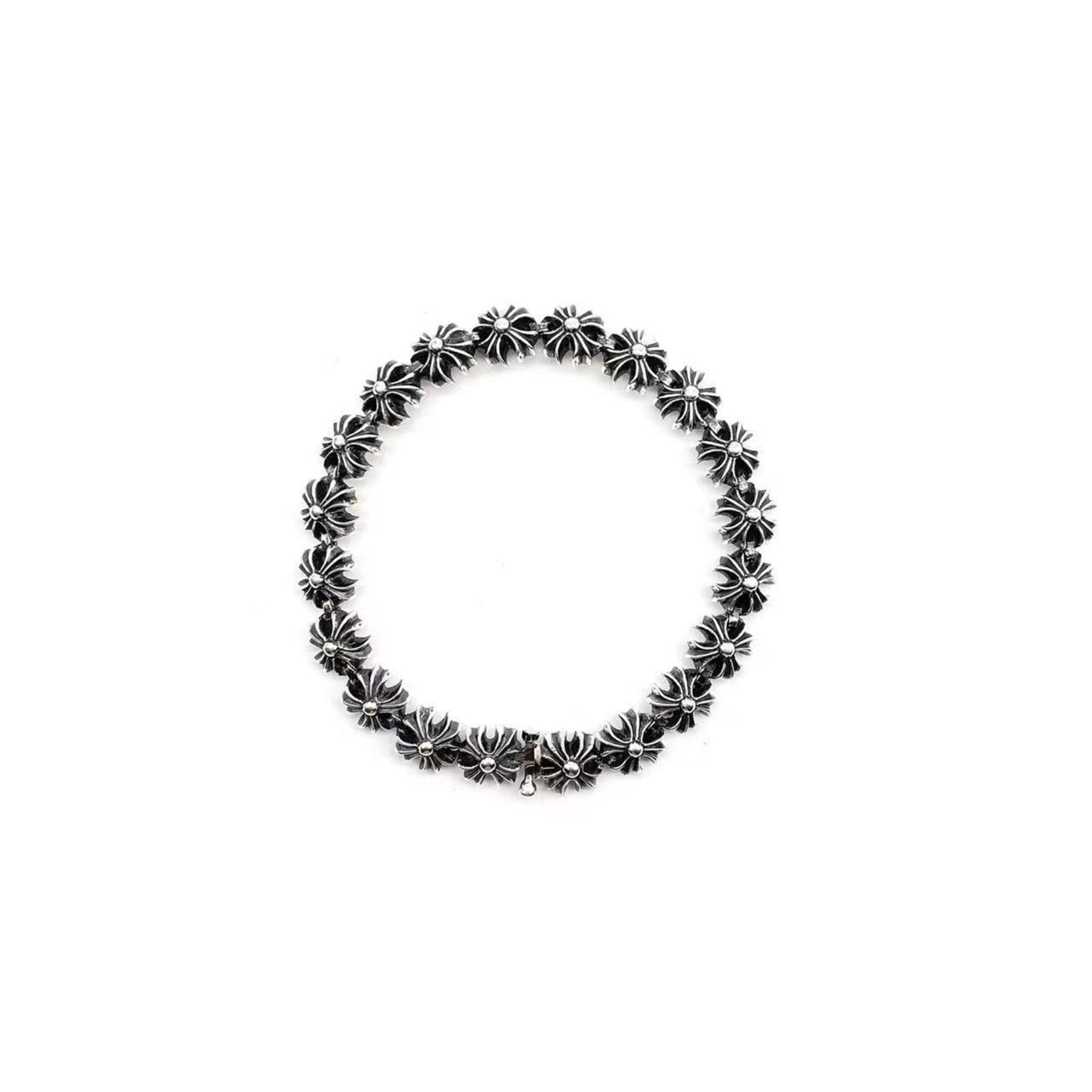 Chrome Hearts 925 Silver Tiny CH Cross Bracelet - SRM – SHENGLI