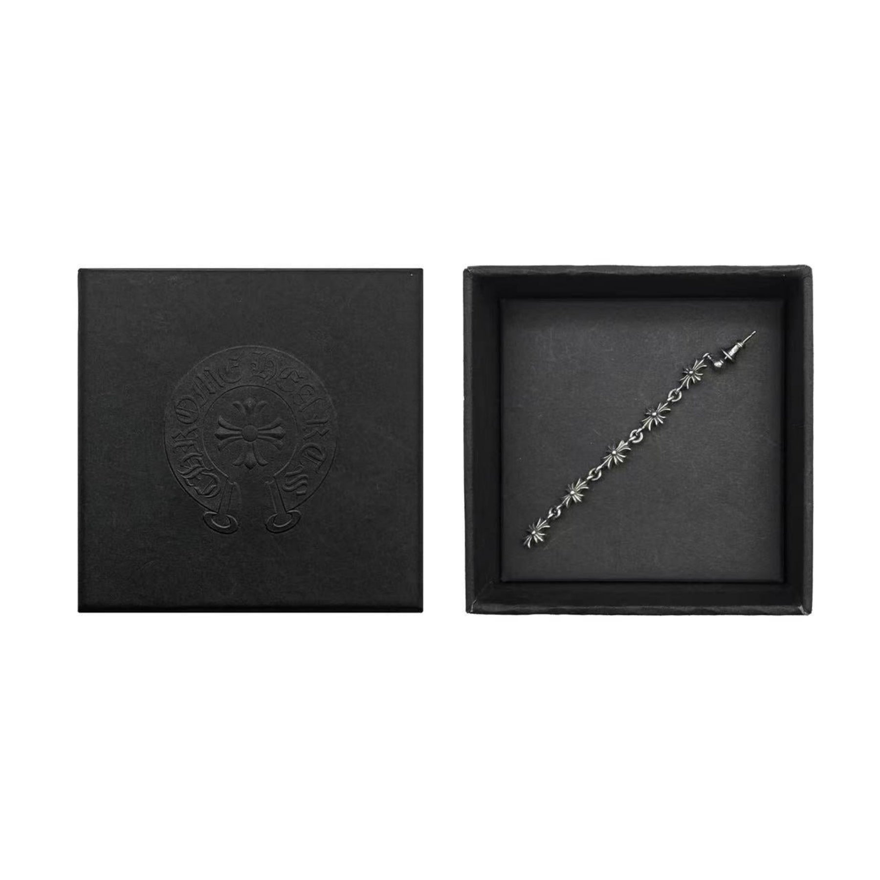 Chrome Hearts Silver Tiny E Plus 5 Links Earring Drop – SHENGLI
