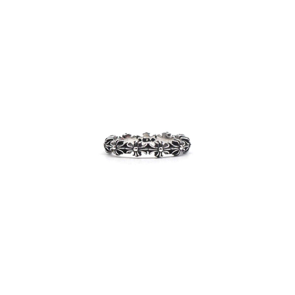 Chrome Hearts 925 Silver Tiny E Full Cross Ring - SHENGLI ROAD MARKET